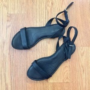 Born Leather Ankle Strap Sandals